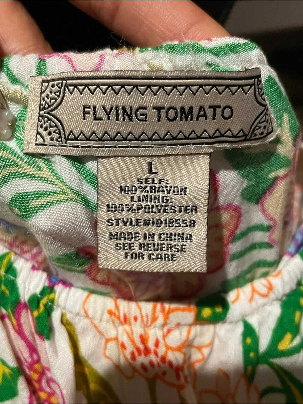 Flying Tomato Off-Shoulder Floral Maxi Dress Yellow and Green Women’s L